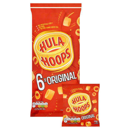 Hula Hoops Original Multipack Crisps 6x24g by KP
