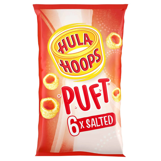 Puft Salted Multipack Crisps 6x15g by HULA HOOPS