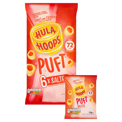 Puft Salted Multipack Crisps 6x15g by HULA HOOPS