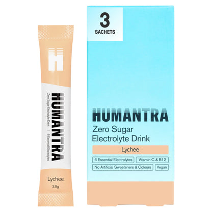 Lychee Zero Sugar Electrolyte Drink by HUMANTRA