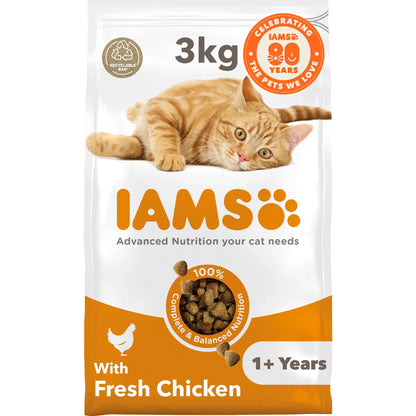 Cat Food Adult Chicken 3kg by IAMS at The British Vault