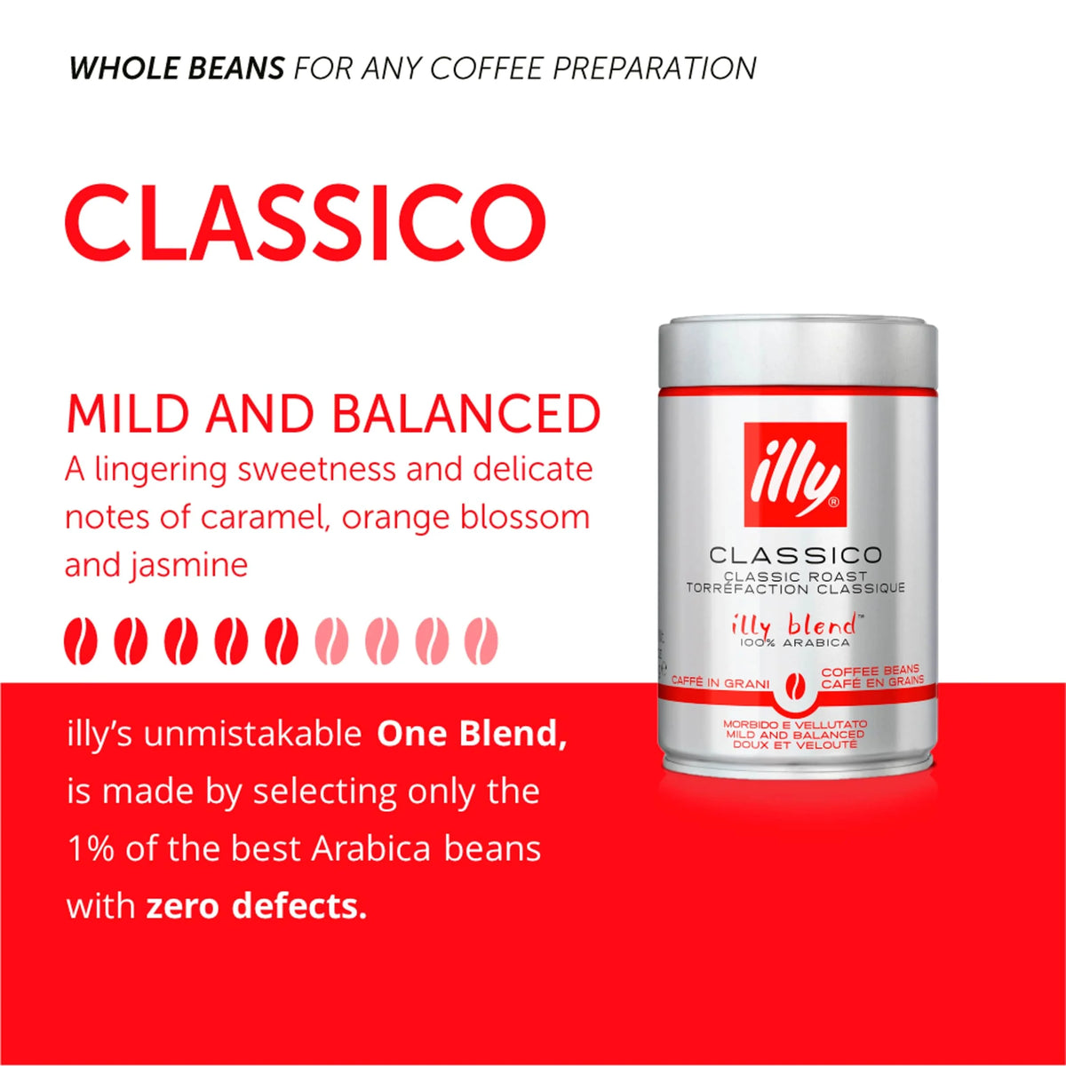 Classico Coffee Beans - Classic Roast 250g by illy