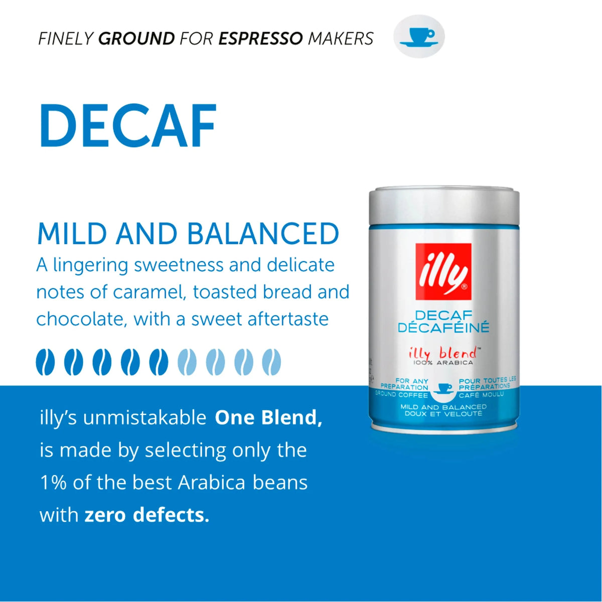 Decaf Ground Coffee 250g by illy