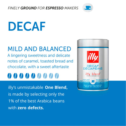 Decaf Ground Coffee 250g by illy