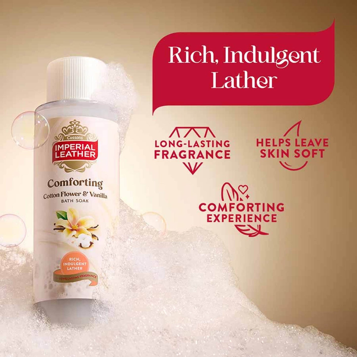 Cotton & Vanilla Bath Soak by IMPERIAL LEATHER
