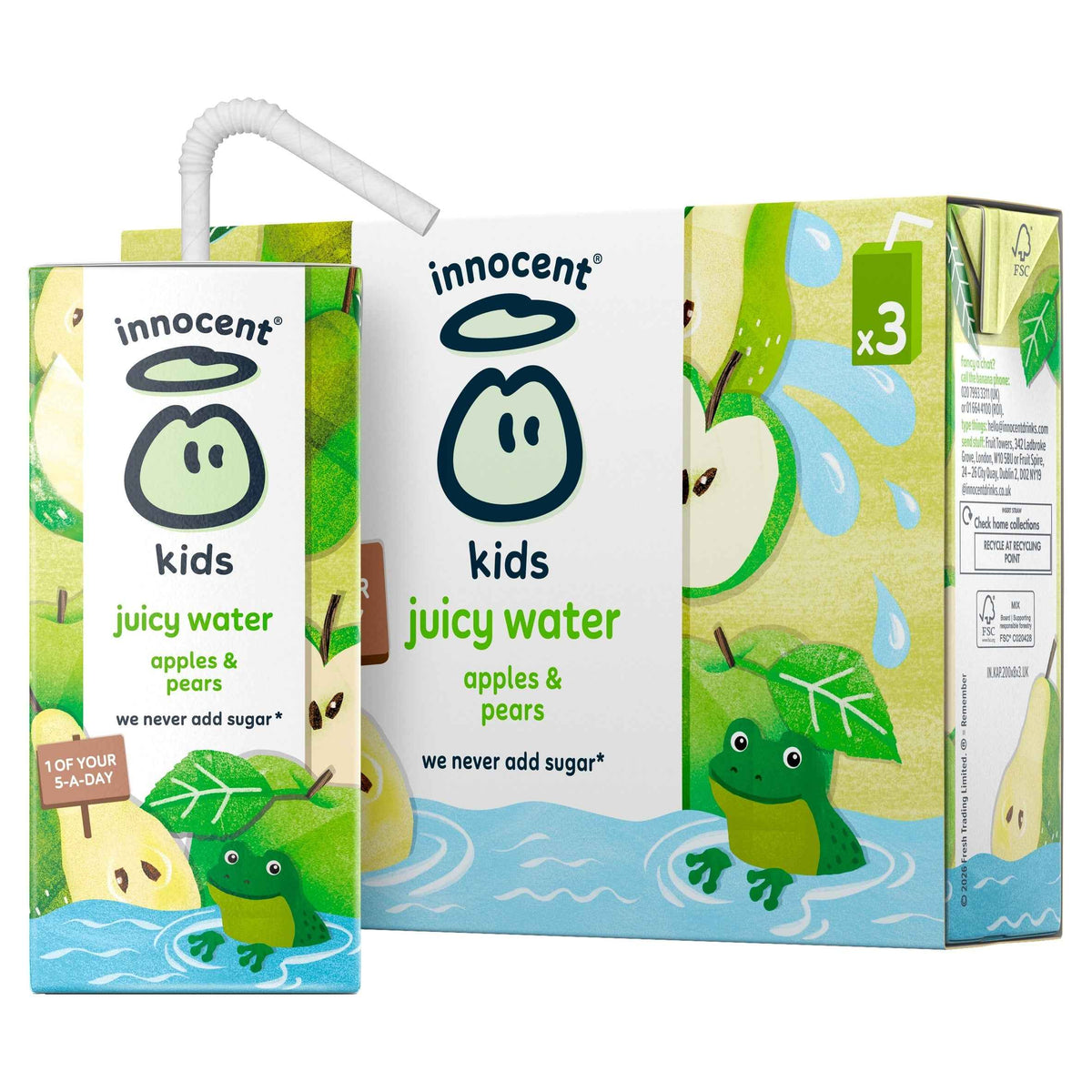 Kids Juicy Water Apples & Pears 3 X by innocent
