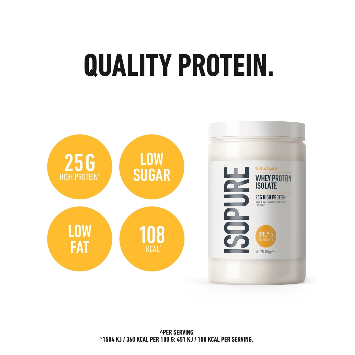 Whey Protein Isolate Vanilla 450g by ISOPURE