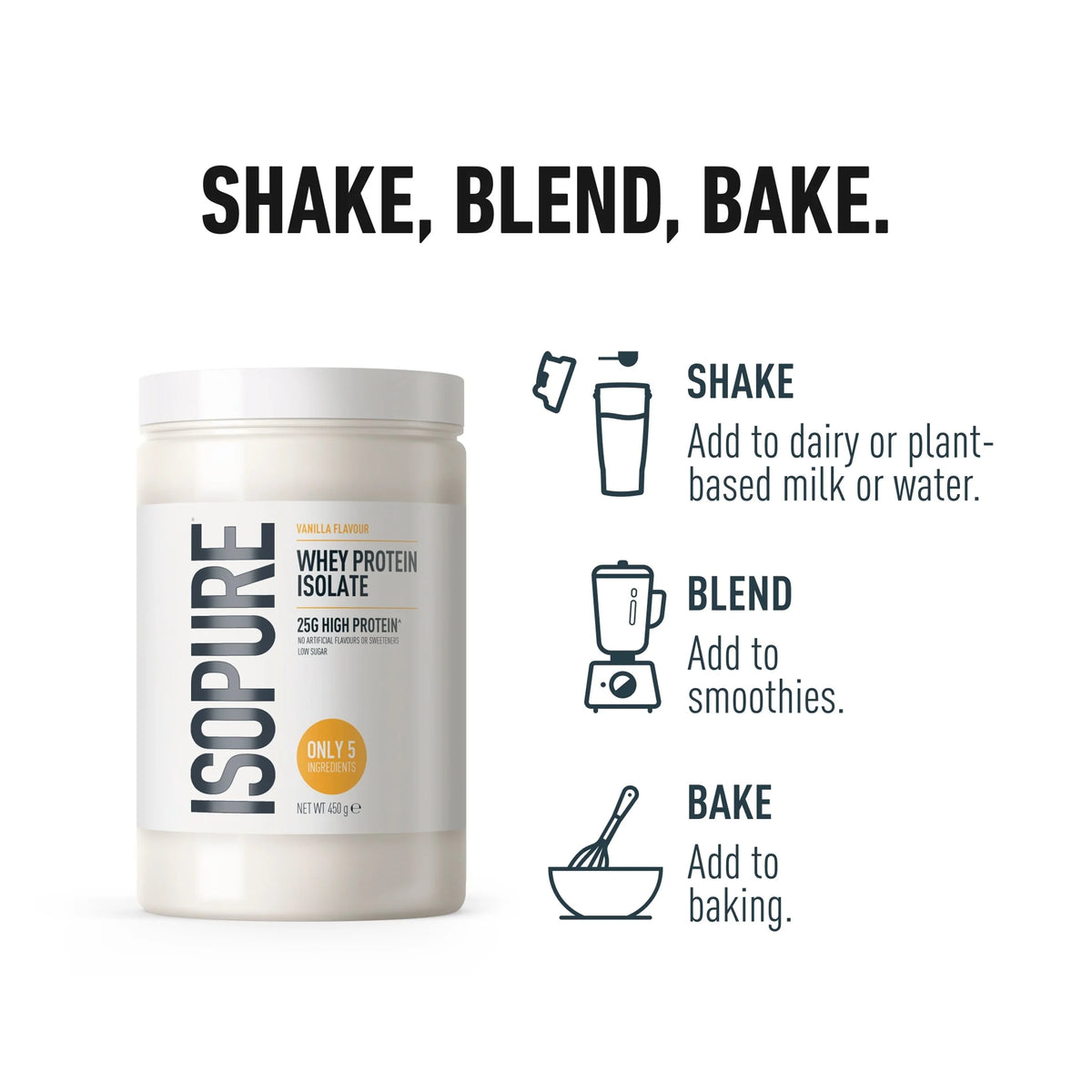 Whey Protein Isolate Vanilla 450g by ISOPURE