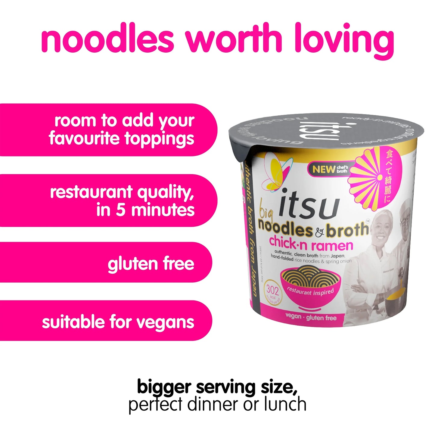 Big Chickn Ramen Instant Noodles & Broth by itsu