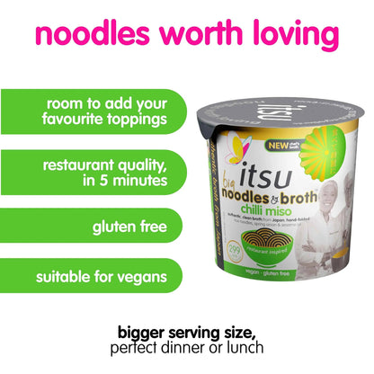 Big Chilli Miso Instant Noodles & Broth by itsu