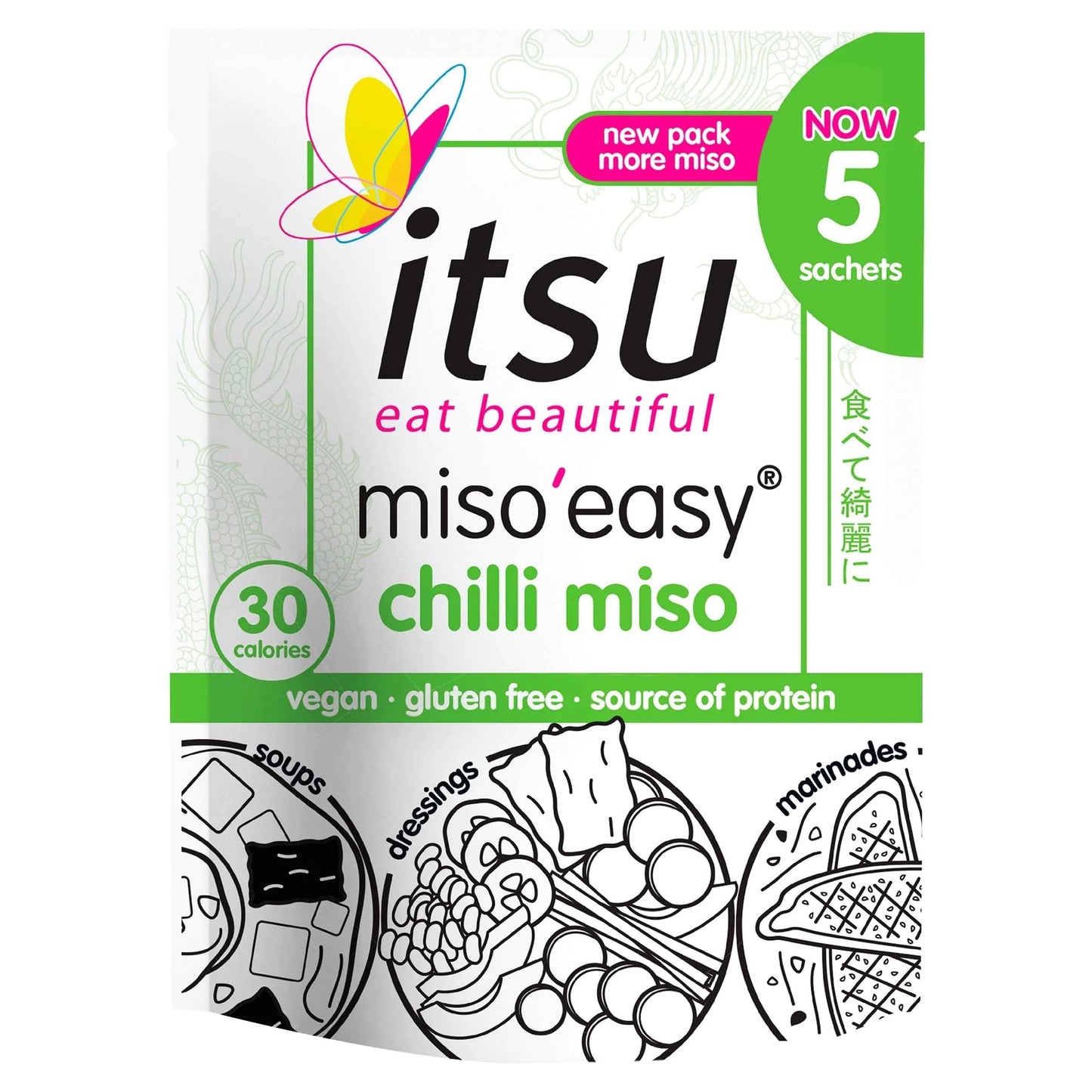 Chilli Miso Easy Soups 5 Sachets 100g by itsu
