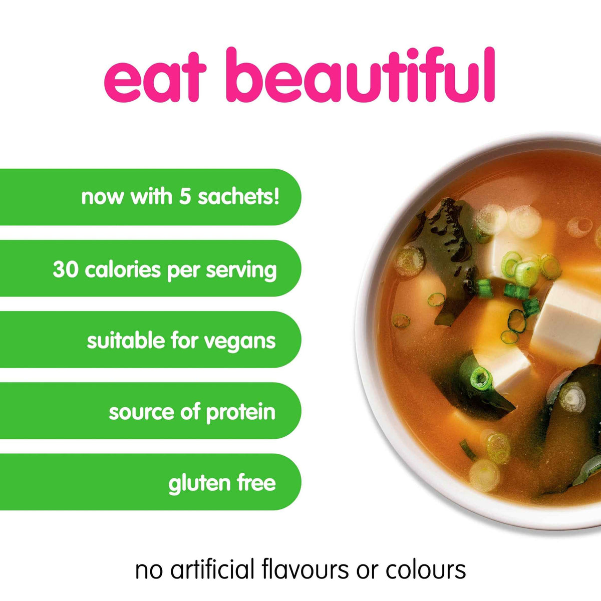 Chilli Miso Easy Soups 5 Sachets 100g by itsu