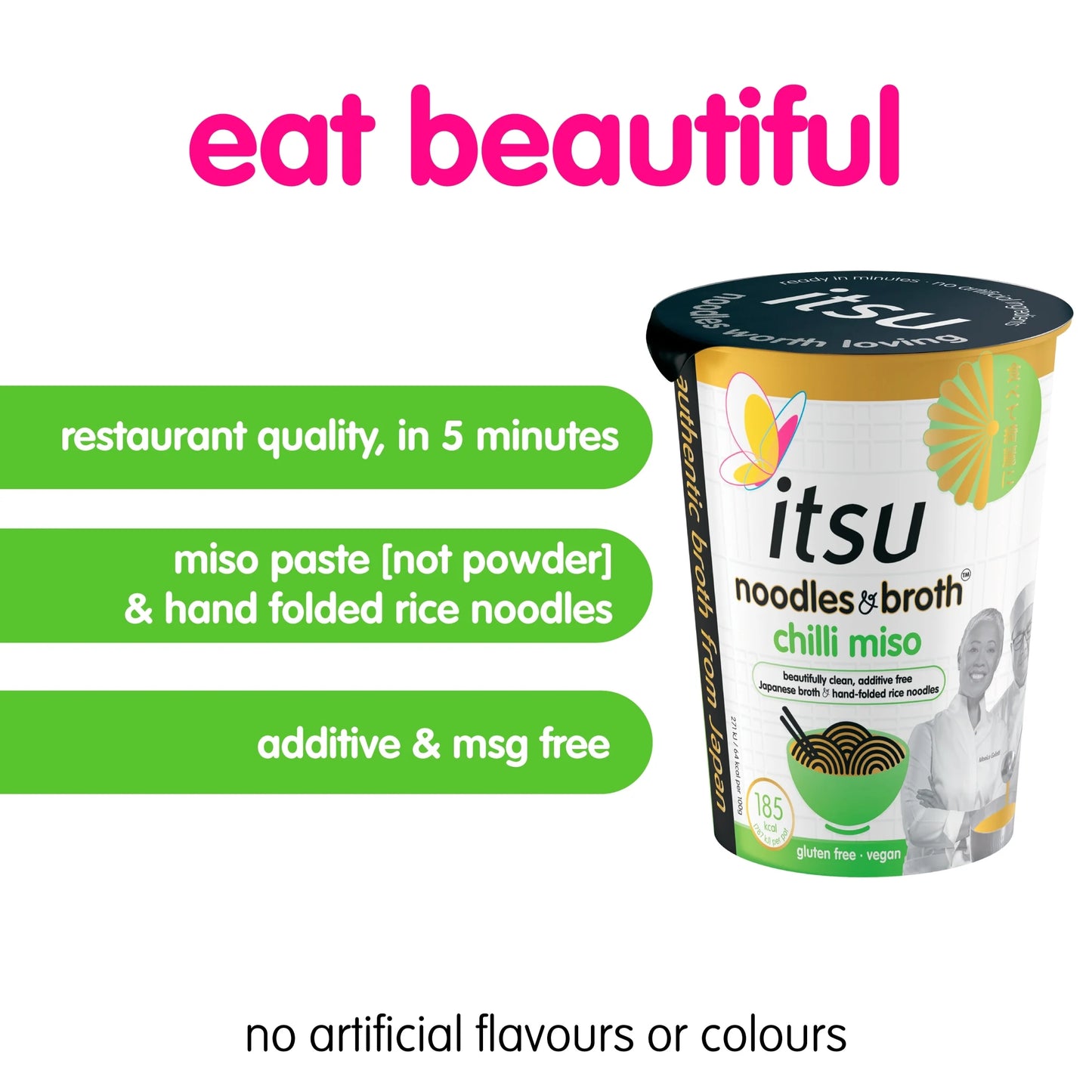 Chilli Miso Instant Noodles & Broth Pot by itsu