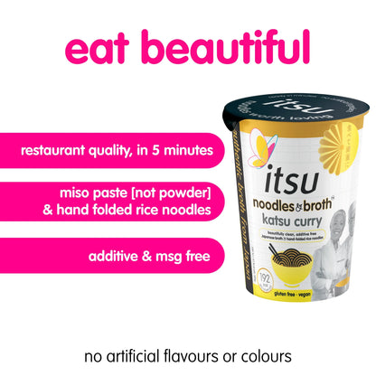 Katsu Curry Instant Noodles & Broth Pot by itsu