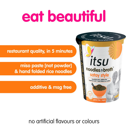Satay Style Instant Noodles & Broth Pot 66g by itsu