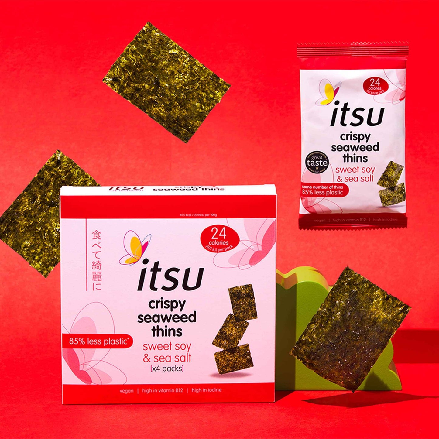Seaweed Sweet Soy & Sea Salt Thins 4 X 5g by itsu