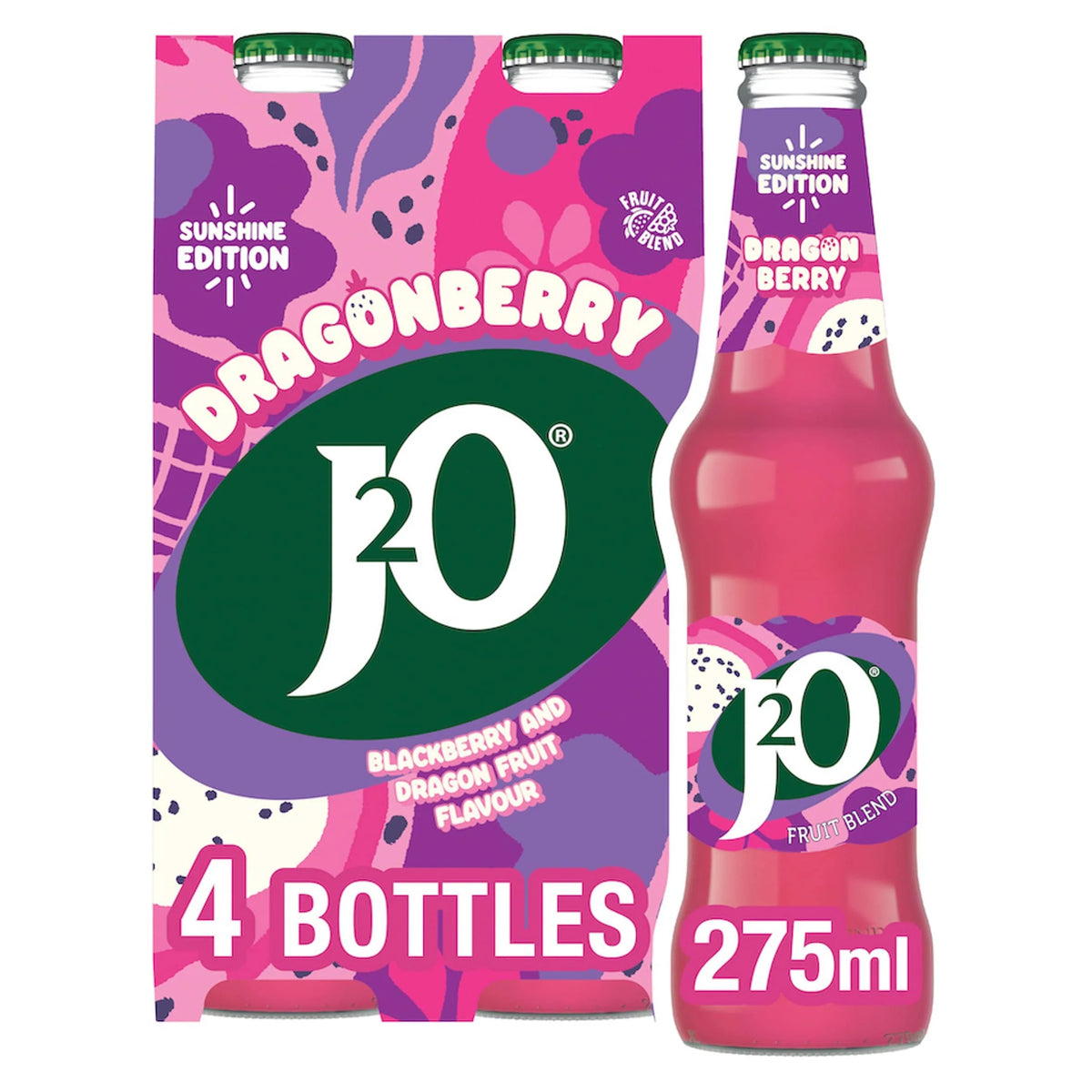 J20 Blackberry & Dragonfruit 4 X 275ml by J2O