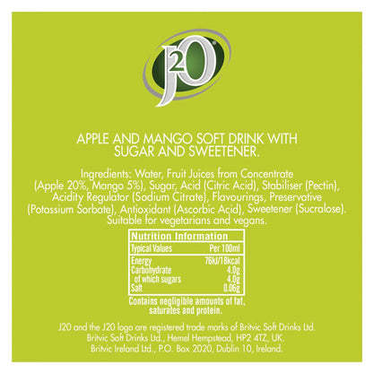 Apple & Mango 4x275ml by J2O