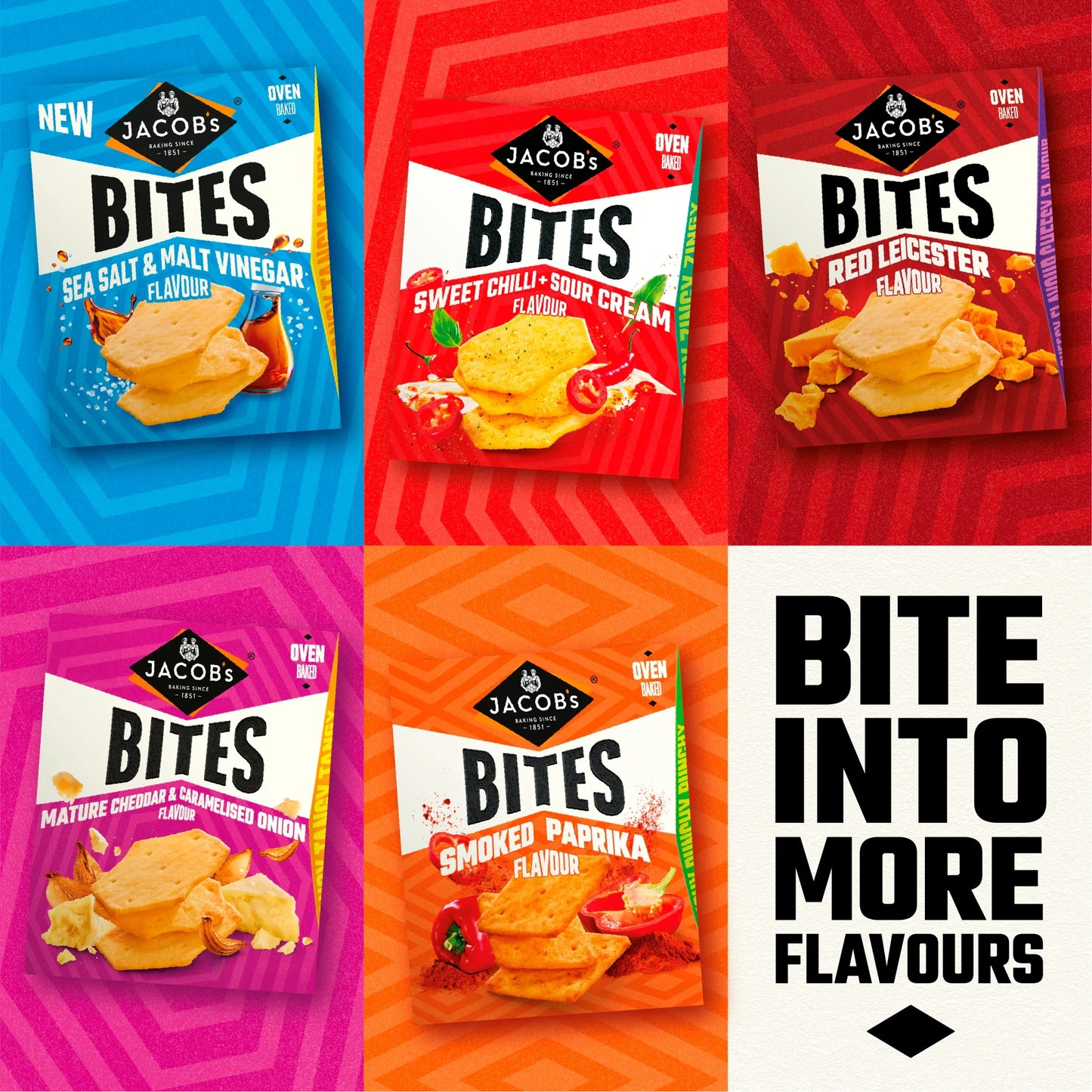 Bites Sea Salt &malt Vinegar 125g by JACOB'S