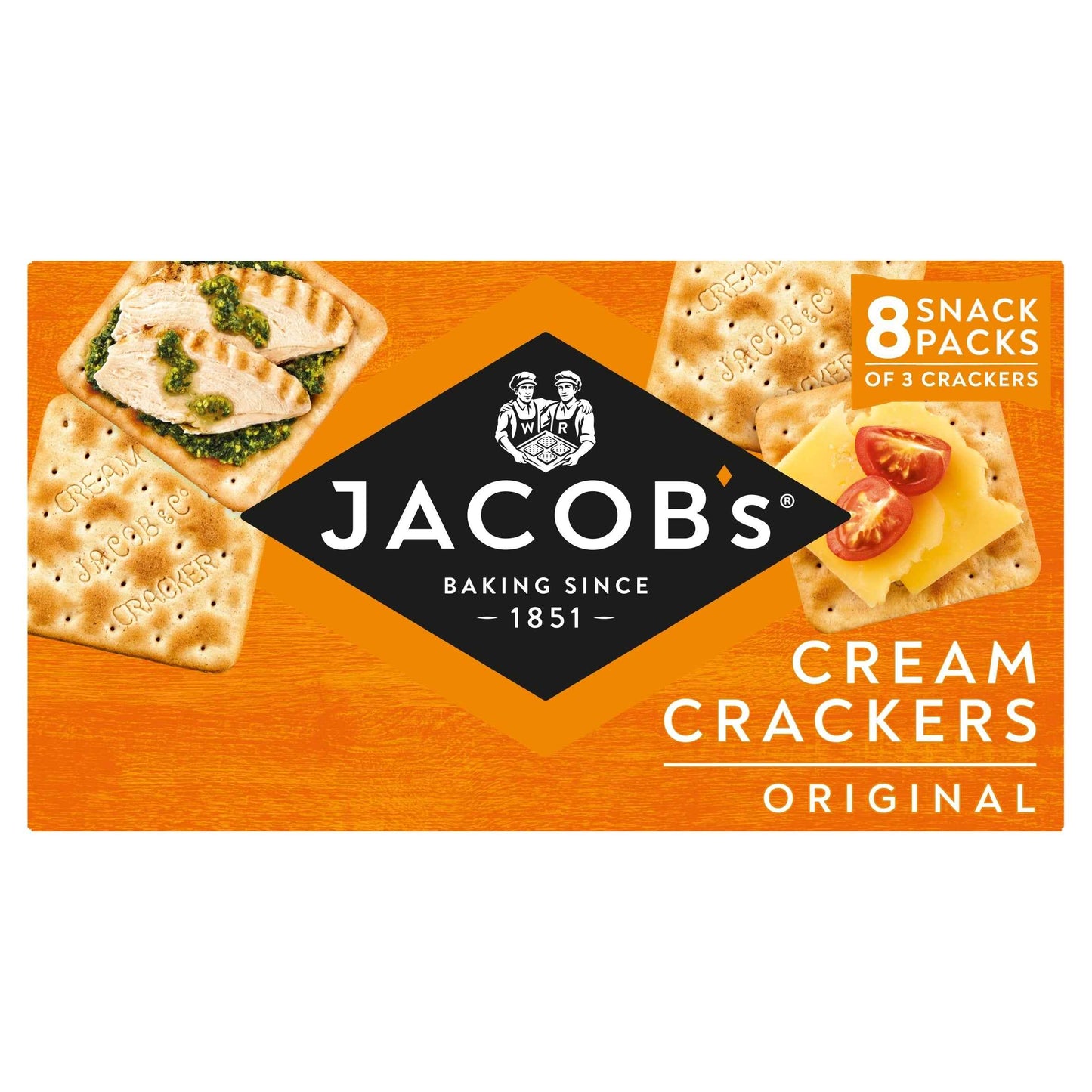 Cream Cracker Multipack 8 Snack Packs 185g by JACOB'S