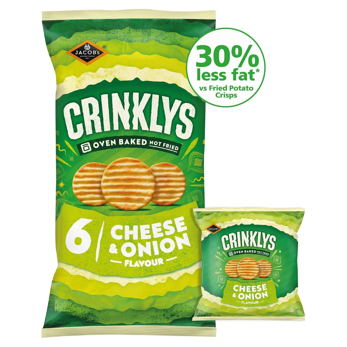 Crinklys Cheese & Onion 30% Less Fat by JACOB'S