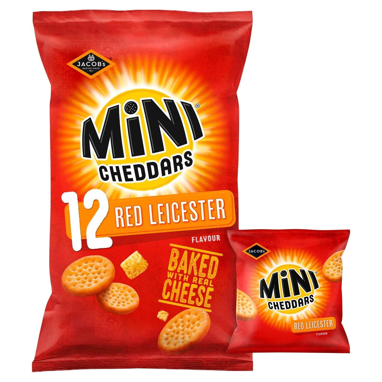 Mini Cheddars Red Leicester Multipack by JACOB'S
