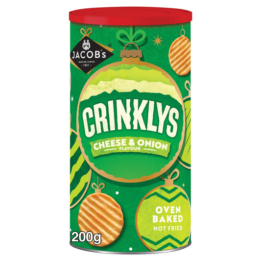 Crinklys Cheese & Onion 200g by JACOBS at The British Vault