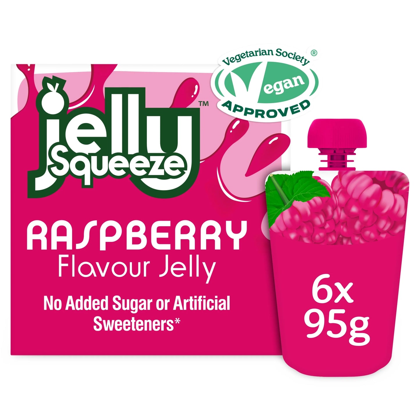 Jellysqueeze Raspberry Multipack 6x95g by jelly Squeeze