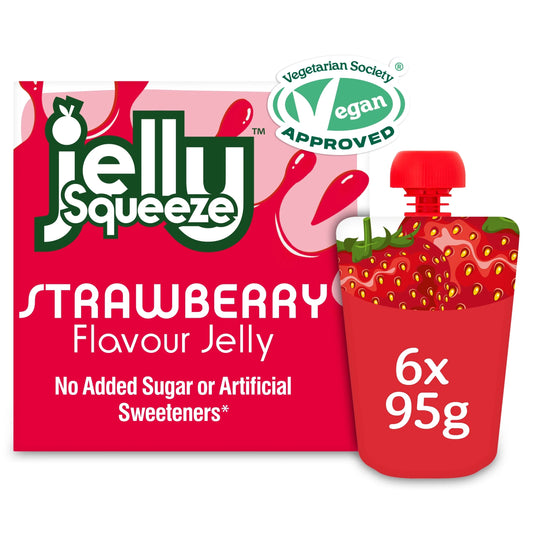 Jellysqueeze Strawberry Multipack 6 X 95g by jelly Squeeze