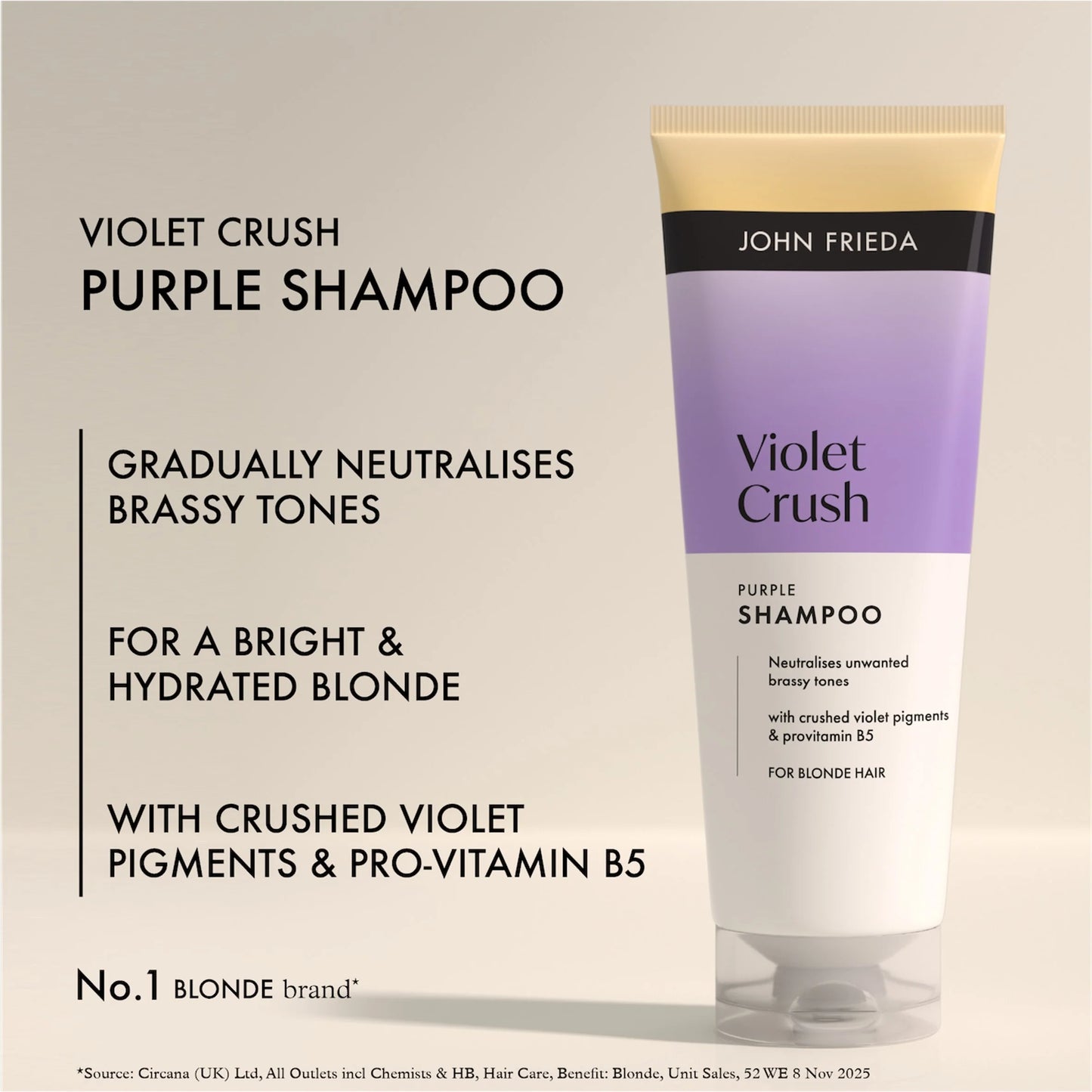 Violet Crush Purple Shampoo 250ml by JOHN FRIEDA