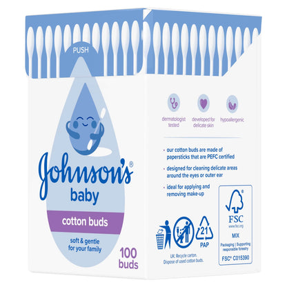 Johnson's Baby Cotton Buds 100 Pieces by Johnson’s