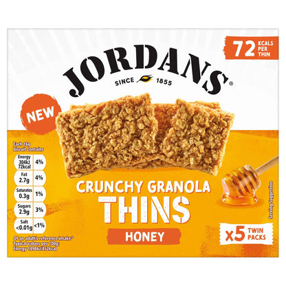 Crunchy Granola Thins Honey 5 X 32g by JORDANS
