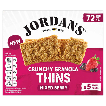 Granola Thins Mixed Berry Oat Cereal by JORDANS