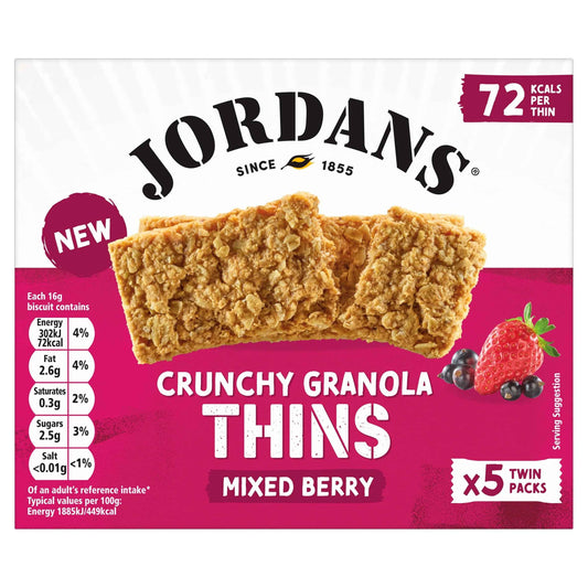Granola Thins Mixed Berry Oat Cereal by JORDANS