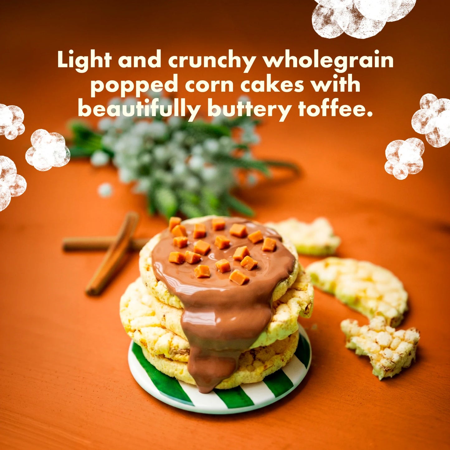 Butter Toffee Popped Corn Cakes 125g by kallo