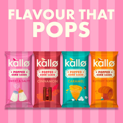 Butter Toffee Popped Corn Cakes 125g by kallo