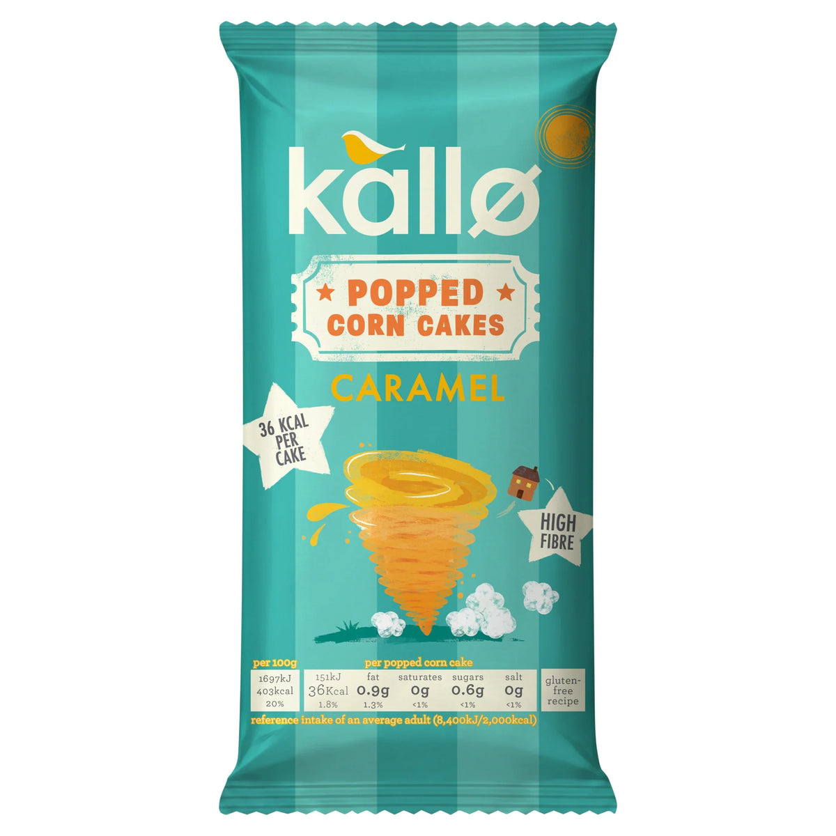 Caramel Popped Corn Cakes 125g by kallo