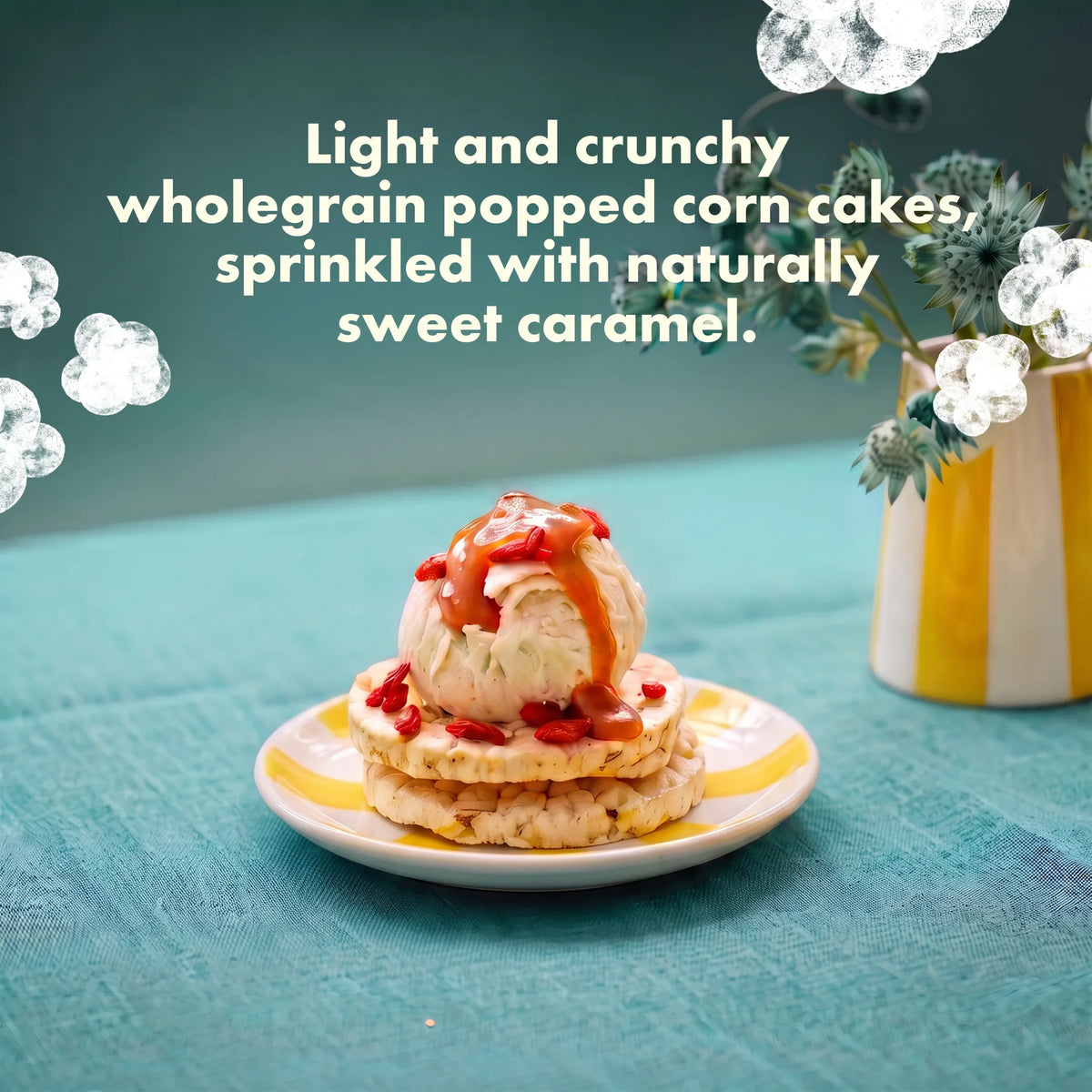 Caramel Popped Corn Cakes 125g by kallo