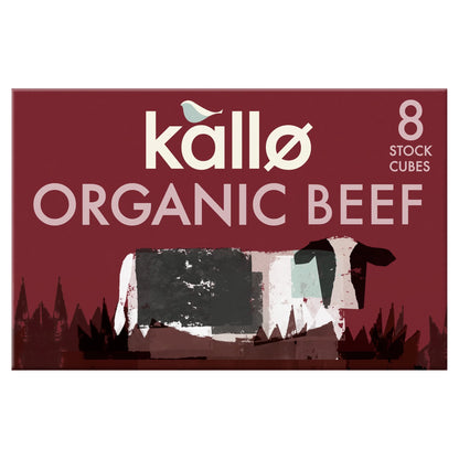 Organic Beef Stock Cubes 8 Pack 88g by kallo