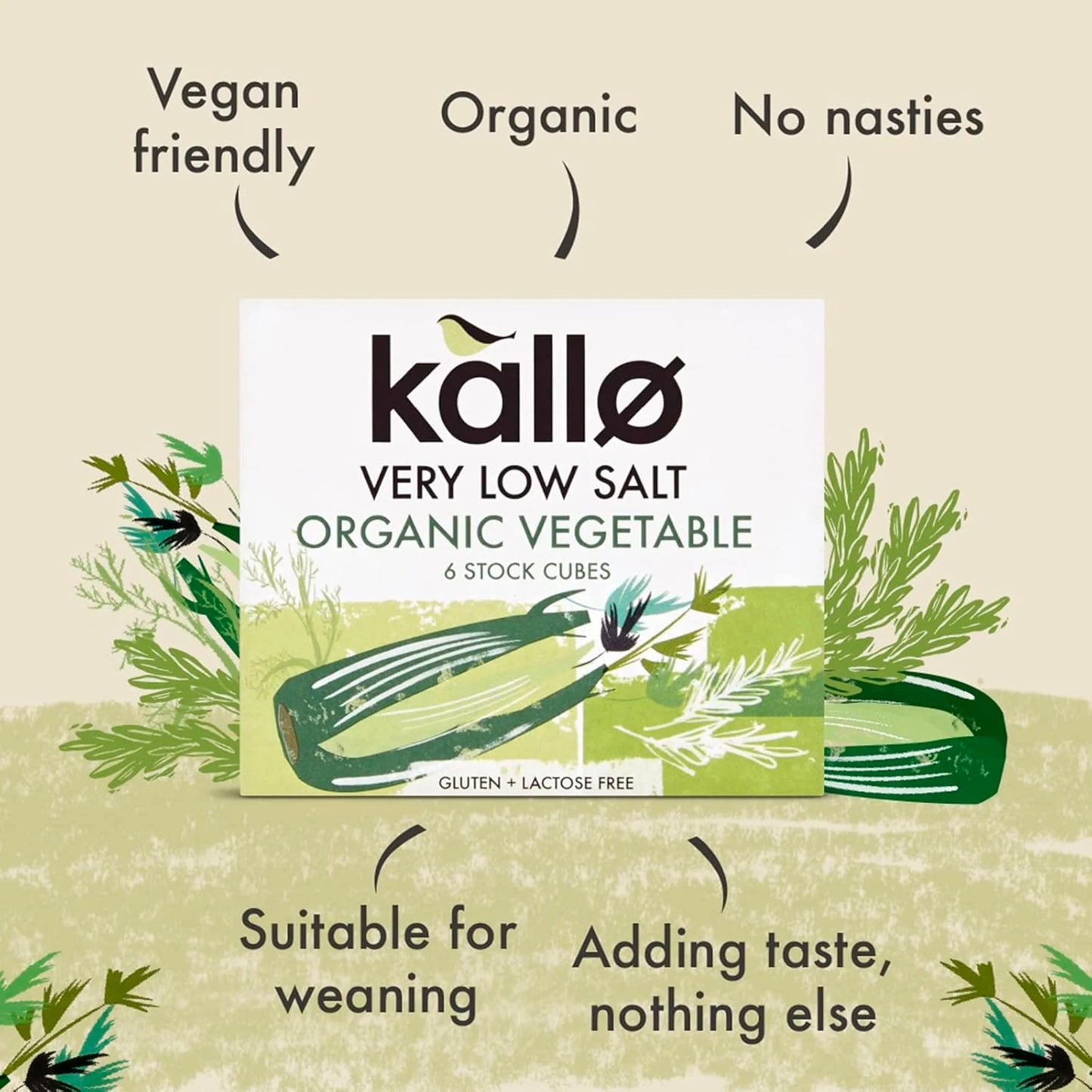 Organic Low Salt Vegetable Stock Cube by kallo