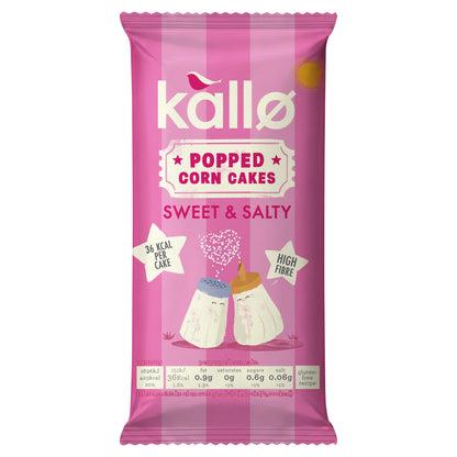 Sweet & Salty Popped Corn Cakes 125g by kallo