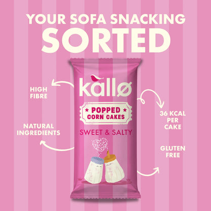 Sweet & Salty Popped Corn Cakes 125g by kallo