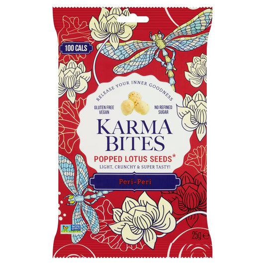 Popped Lotus Seeds Peri-peri 25g by KARMA BITES