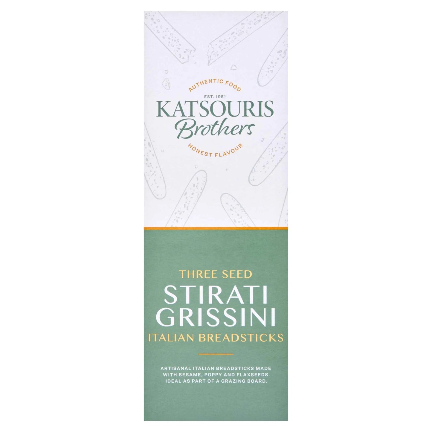 Three Seed Stirati Grissini Italian Breadsticks by KATSOURIS Brothers