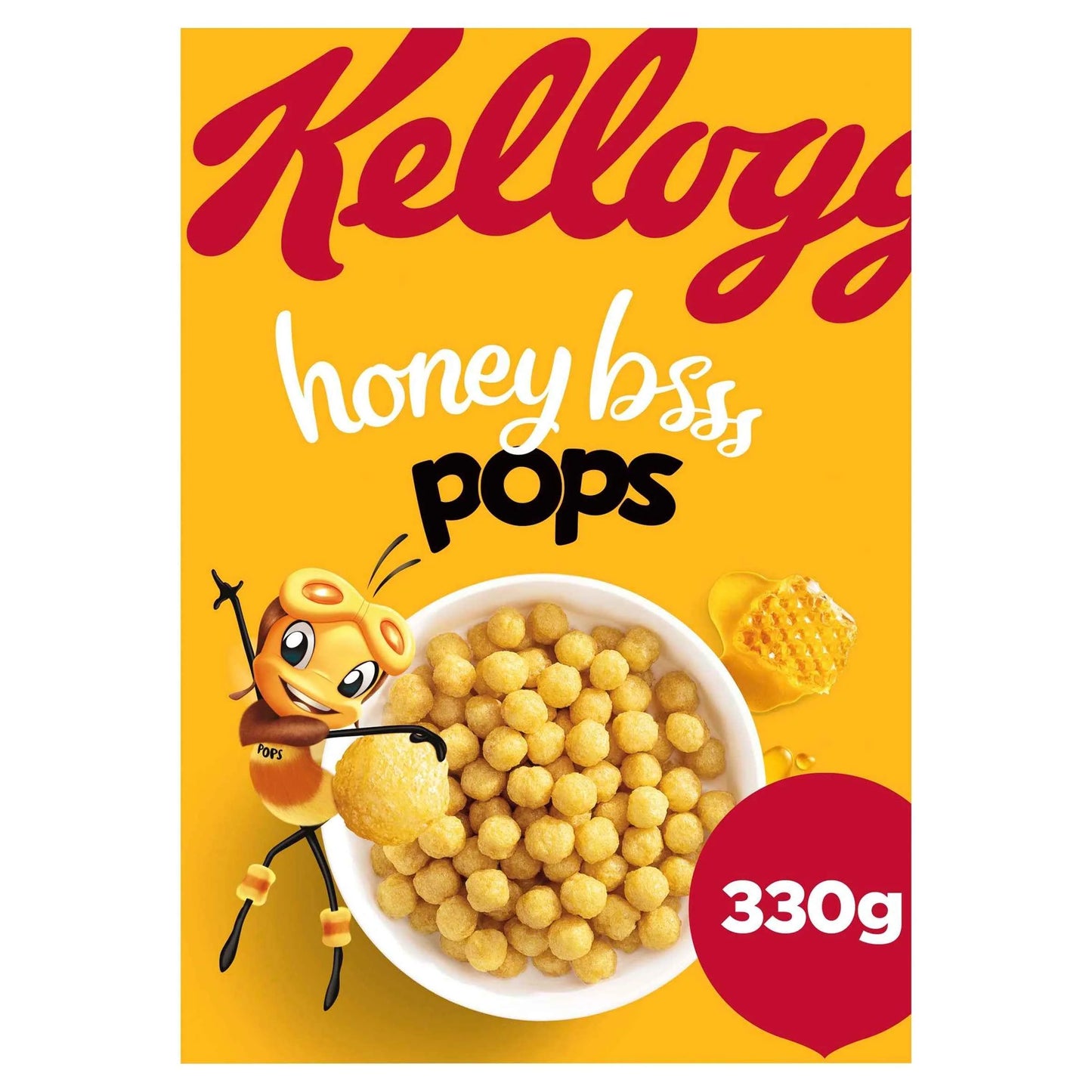Honey Pops Breakfast Cereal 330g by Kellogg's