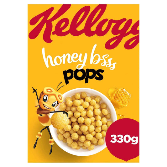 Honey Pops Breakfast Cereal 330g by Kellogg's