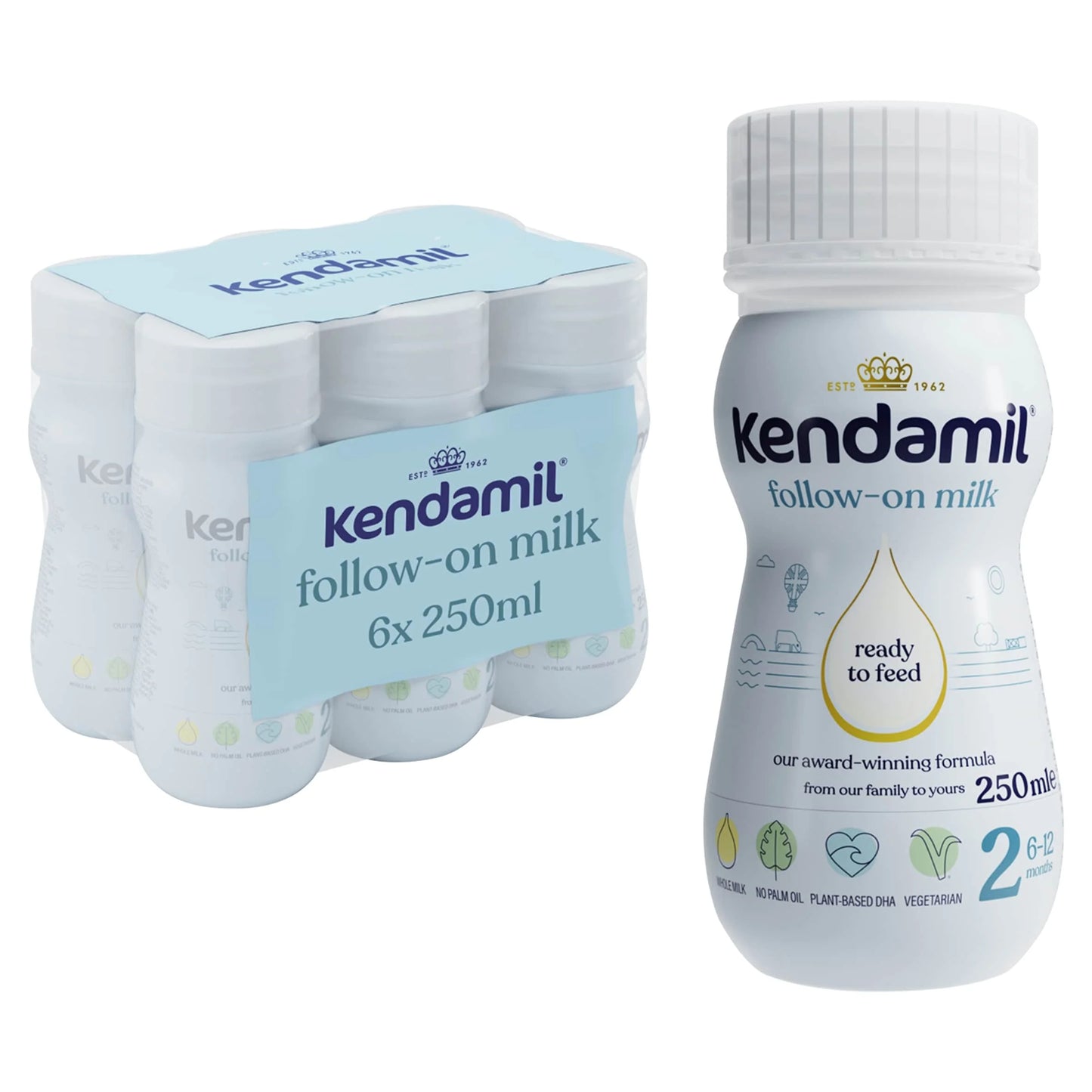 Follow-on Milk 6-12 Months 6 X 250ml by KENDAMIL
