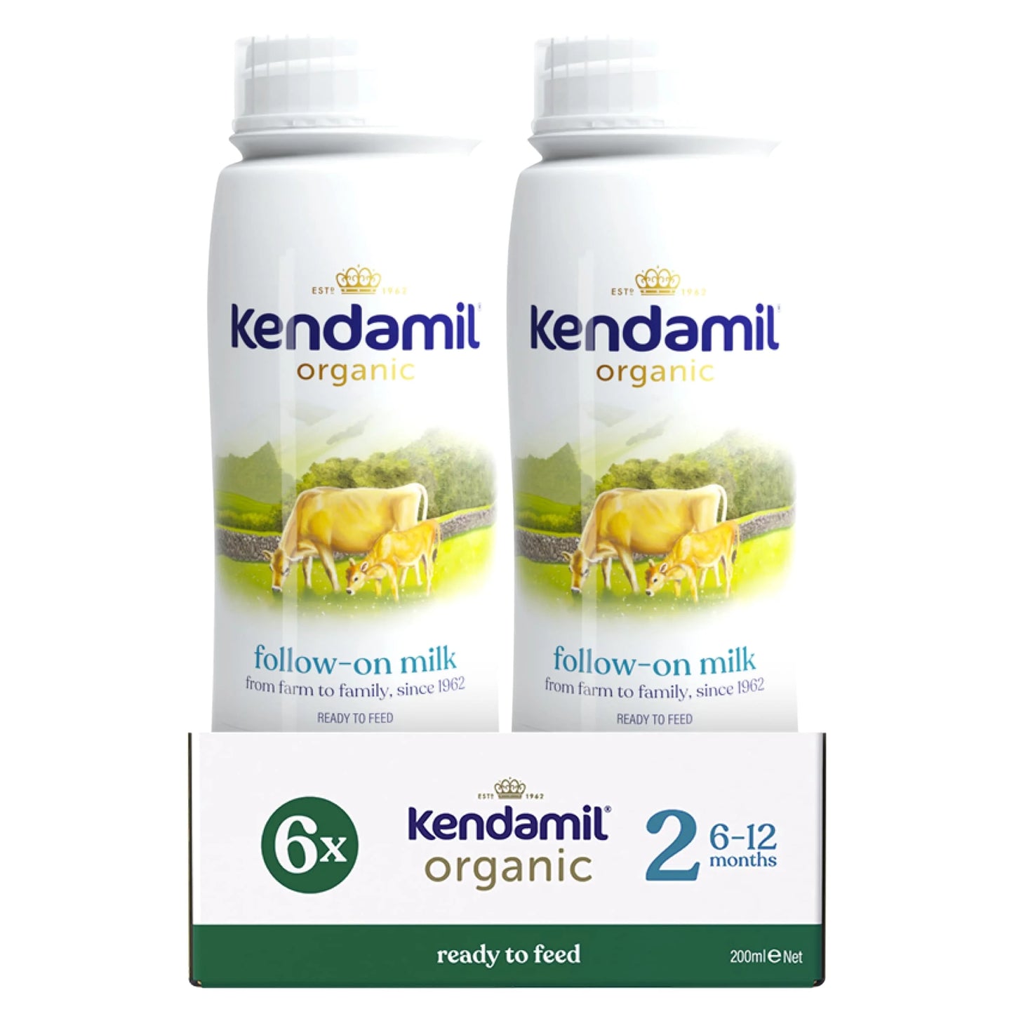 Organic Ready To Feed 6x200ml 6-12 by KENDAMIL