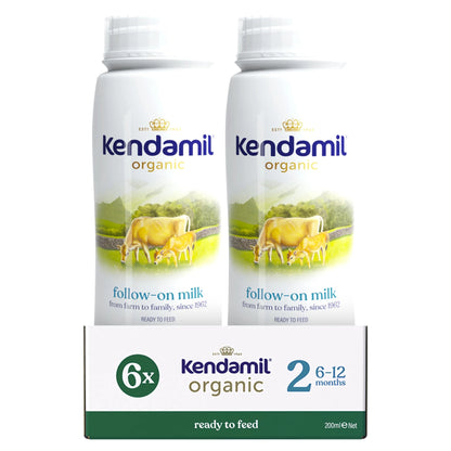 Organic Ready To Feed 6x200ml 6-12 by KENDAMIL
