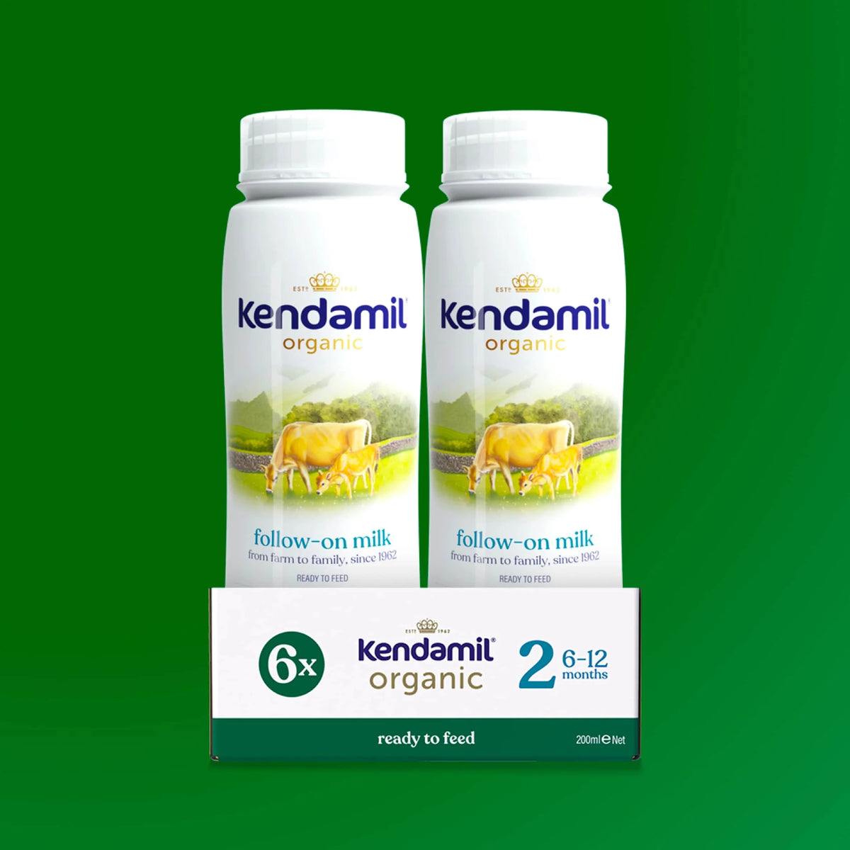 Organic Ready To Feed 6x200ml 6-12 by KENDAMIL